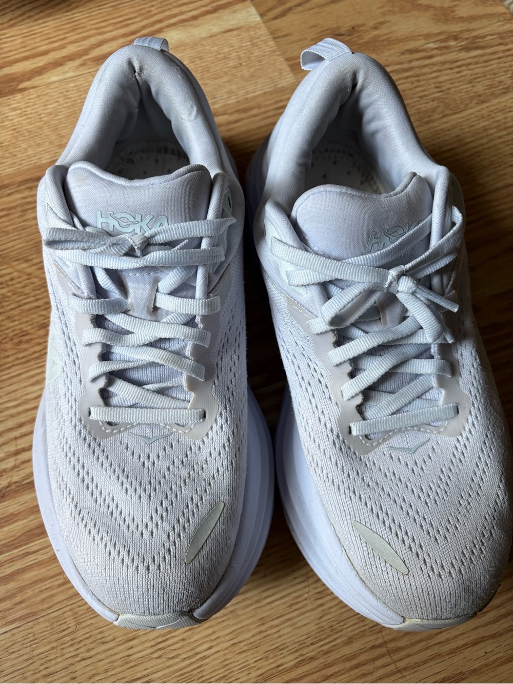 Hoka Lightweight Women's White/Gray Running Sneakers